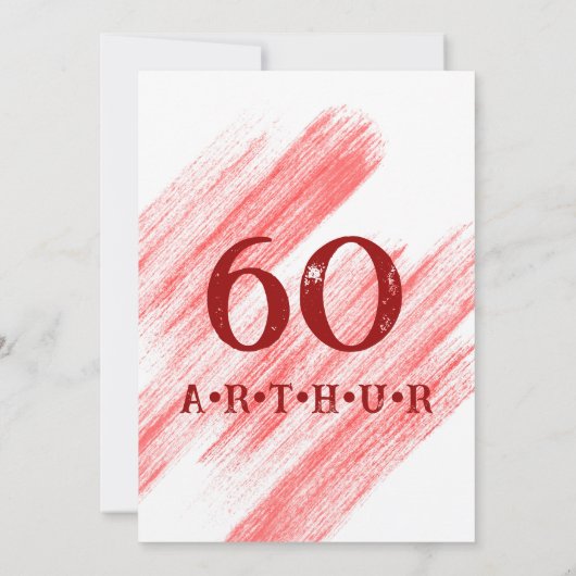 クラシックレッドのレトロカー ヴィンテージ水彩画 招待状 (裏面)