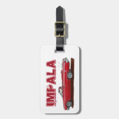 クラシックレッドインパラコンバーチブルラゲージタグ ラゲッジタグ (正面縦)