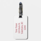 クラシックレッドインパラコンバーチブルラゲージタグ ラゲッジタグ (裏面縦)