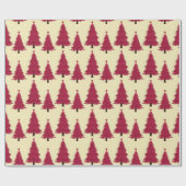 クラシックレッドエレガンスクリスマス ラッピングペーパー (フラット)