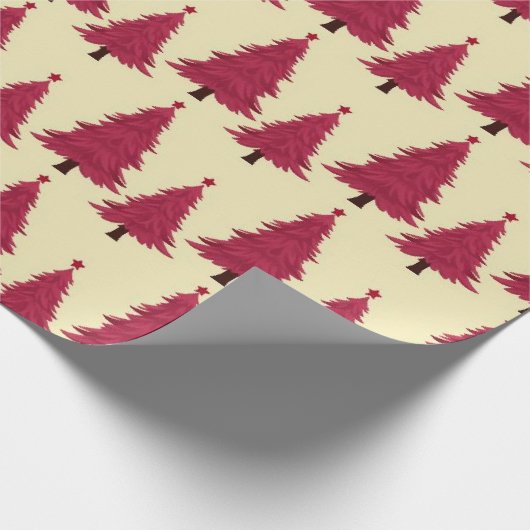 クラシックレッドエレガンスクリスマス ラッピングペーパー (角)