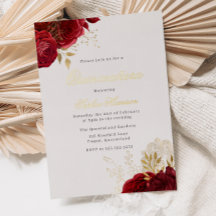 クラシックレッドエレガントローズ&金ゴールドキンセアニェラゴールデン