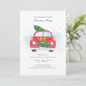 クラシックレッドカーファミリークリスマスパーティー 招待状 (スタンド正面)