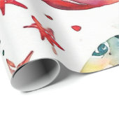 クラシックレッドクリスマスボールデザイン ラッピングペーパー (ロールコーナー)