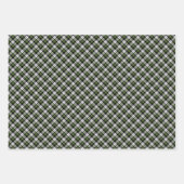 クラシックレッドグ伝統的リーン白黒ギンガム ラッピングペーパーシート (正面3)