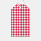 クラシックレッドジンガム地方の模様 ギフトタグ (正面)
