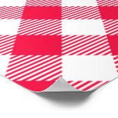 クラシックレッドジンガム地方の模様 ポスター (角)