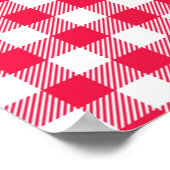 クラシックレッドジンガム地方の模様 ポスター (角)