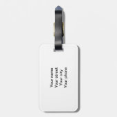 クラシックレッドジンガム地方の模様 ラゲッジタグ (裏面縦)