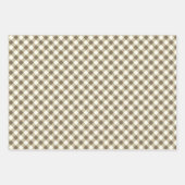 クラシックレッドジンガム地方の模様 ラッピングペーパーシート (正面2)