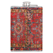 クラシックレッドターキッシュペルシア東洋絨毛絨毯 フラスク (裏面)