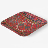 クラシックレッドターキッシュペルシア東洋絨毛絨毯 ペーパープレート (傾斜あり)