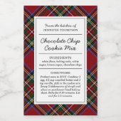 クラシックレッドタータンチェックホリデイ フードラベル (シングルラベル)