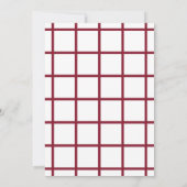 クラシックレッドチェックパターンメリークリスマスフォト シーズンカード (裏面)