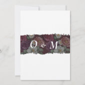 クラシックレッドブルゴーニュの記念日、2枚の写真を飾る場所 招待状 (裏面)