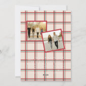 クラシックレッドプレイドクリスマスカード シーズンカード (裏面)