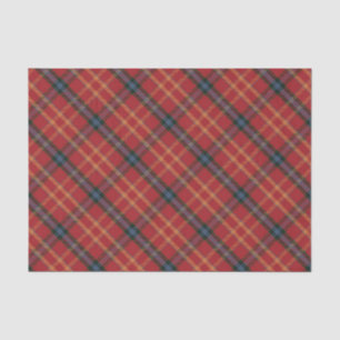 クラシックレッドプレイドクリスマスティッシュペーパー 薄葉紙