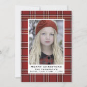 クラシックレッドプレイド |休日の写真 シーズンカード (正面)