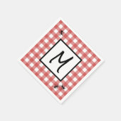 クラシックレッドホワイトギンガムアンツBBQピクニックパーティー スタンダードカクテルナプキン