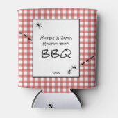 クラシックレッドホワイトギンガムアンツBBQピクニックパーティー 缶クーラー (正面)