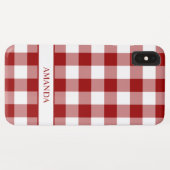 クラシックレッドホワイトバッファロープレイド Case-Mate iPhoneケース (裏面(横))