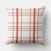 クラシックレッドホワイトプレイドクリスマス クッション (正面)