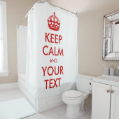 クラシックレッドホワ保イルカムとカスタム文字 シャワーカーテン (インサイチュ)