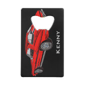 クラシックレッドムスタンデザインボトルオープナー クレジットカード栓抜き (裏面)