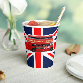 クラシックレッドロンドンダブルデッカーバス 紙コップ