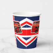 クラシックレッドロンドンダブルデッカーバス 紙コップ (右)