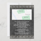 クラシックレッドローズオンヴェラム結婚式招待状 招待状 (裏面)