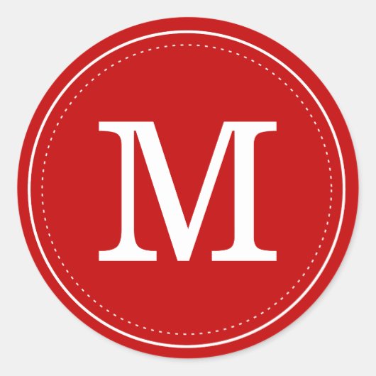 クラシックレッド封筒用シール ラウンドシール (正面)