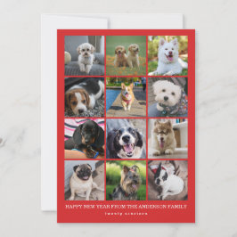 クラシックレッド12 インスタグラム フォト ハッピー ニュー イヤー シーズンカード