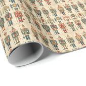 クラシックレッド&グリーンナツクラッカーエレガンス ラッピングペーパー (ロールコーナー)