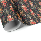 クラシックレッド&グリーンナツクラッカーワンダーランド ラッピングペーパー (ロールコーナー)
