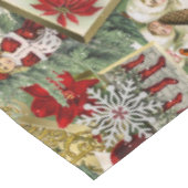 クラシックレッド&グリーンビクトリアンクリスマス テーブルクロス (アングル)
