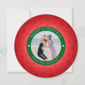 クラシックレッド&グリーンメリークリスマスフローラ シーズンカード (正面)