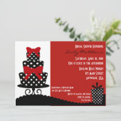 クラシックレッド&ブラック招待状 招待状 (スタンド正面)