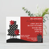 クラシックレッド&ブラック招待状 招待状 (スタンド正面)