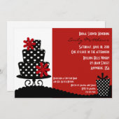 クラシックレッド&ブラック招待状 招待状 (正面/裏面)