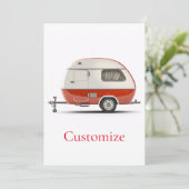 クラシックレトロな涙のしずく型キャンパー サンダーコーブ 招待状 (スタンド正面)