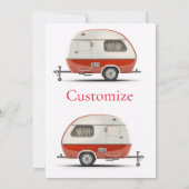 クラシックレトロな涙のしずく型キャンパー サンダーコーブ 招待状 (裏面)