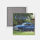 クラシックレトロアメリカ車キューバ マグネット (正面/裏面)