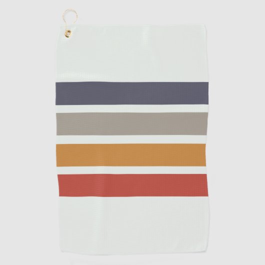 クラシックレトロストライプシャワーカーテン洗い布 ゴルフタオル (正面)