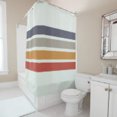 クラシックレトロストライプ シャワーカーテン (インサイチュ)