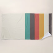 クラシックレトロストライプ ビーチタオル (正面)