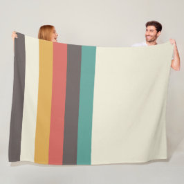 クラシックレトロストライプ フリースブランケット