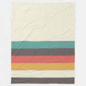 クラシックレトロストライプ フリースブランケット (正面)