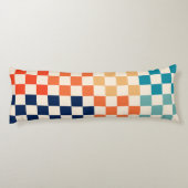 クラシックレトロチェッ市松模様にクボードのパターン ボディピロー (裏面)
