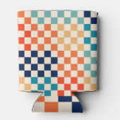 クラシックレトロチェッ市松模様にクボードのパターン 缶クーラー (裏面)